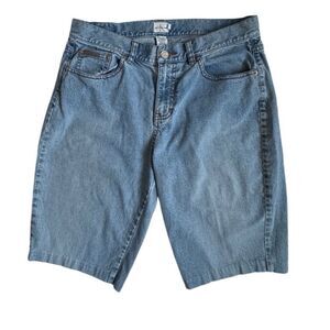 Calvin Klein Y2K Denim Shorts Blue High Waist Jorts SZ 10